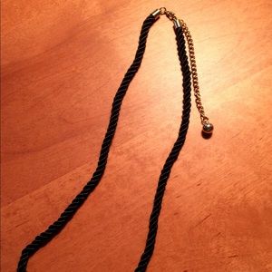 Black rope necklace.